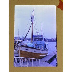 Vtg 1963 Wooden Sail Boat Ship Nautical Vessels Speed Boat Kodak Photo Slides Lo